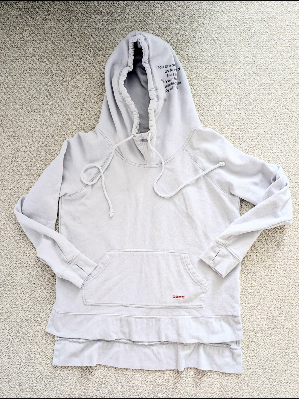 Peace Love World Hoodie Ice Blue Size XS Woman's